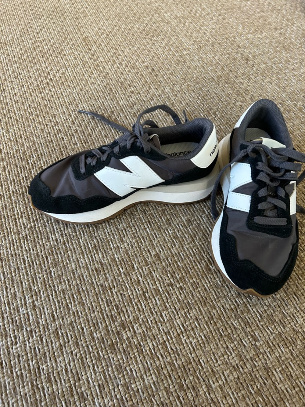 New Balance Black and White Casual Runner Sneakers